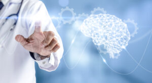 image of brain and doctor