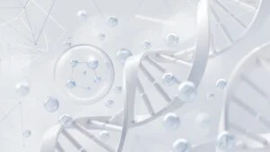 image of DNA and molecules